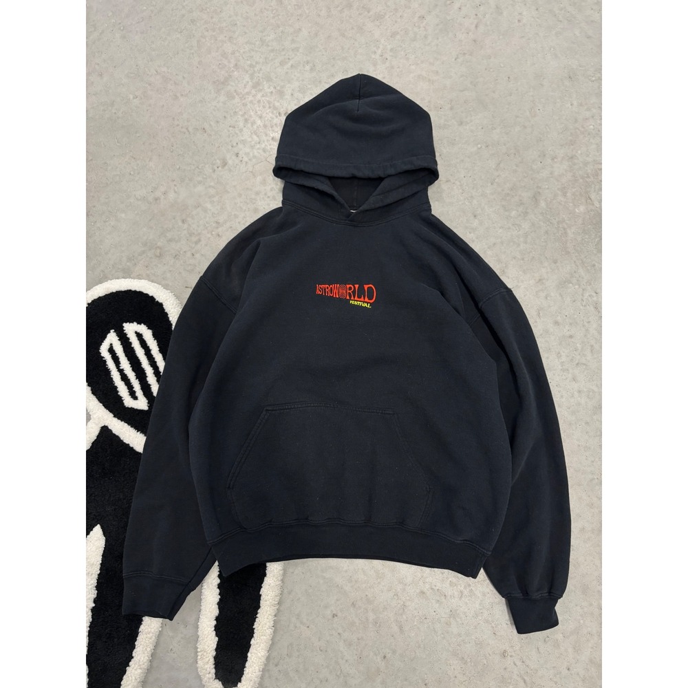 Travis Scott Astroworld Festival 2018 Houston Texas Hoodie Black Size M